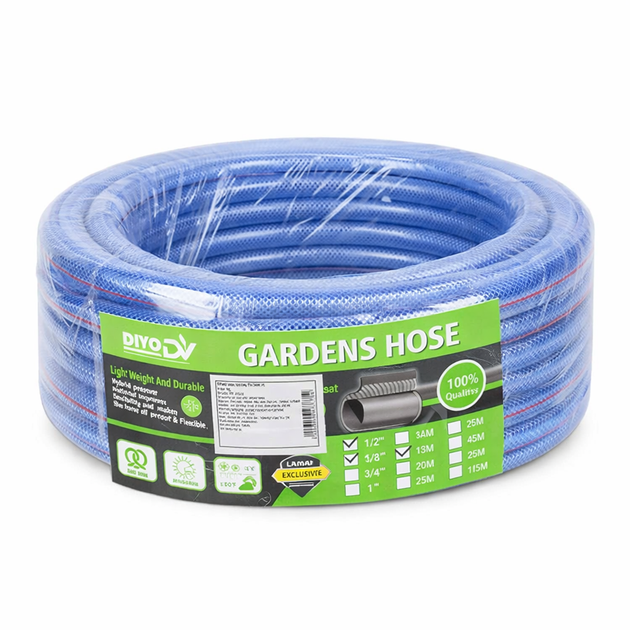 Шланг поливальний DIVO BlueWave Синій армований двошаровий 1/2" 25 м (R41856-25) - зображення 3