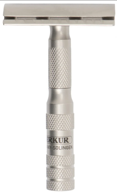 Бритва Т-подібна Merkur Travel Razor 933 INOX with Leather Case - Фото 1 Бритва Т-подібна Merkur Travel Razor 933 INOX with Leather Case - изображение 1