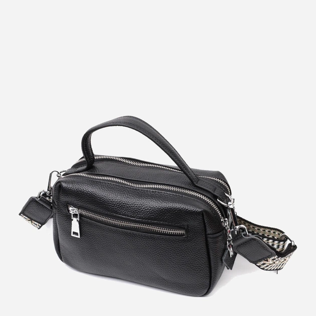 Сумка кросс боди через плечо женская из натуральная кожи Vintage leather-22343 Черная - Фото 3 Сумка кросс боди через плечо женская из натуральная кожи Vintage leather-22343 Черная - изображение 3