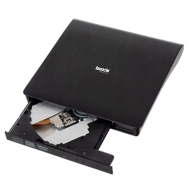 Внешний DVD-привод USB 3.0 для чтения записи дисков 26083 черный IZOXIS LS-2855 - изображение 8