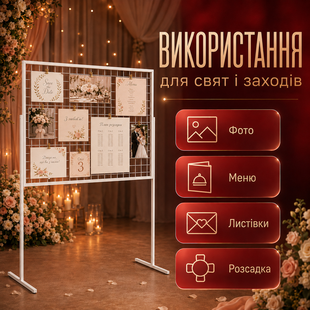 Напольный мудборд на ножках белый 100×60 см комплект 20 прищепок 5 фотокарточек 2 чеклиста в рамке для обучения - изображение 2
