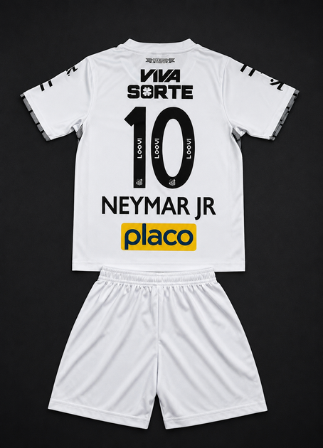 Дитяча футбольна форма Neymar Santos Неймар Сантос (Номер 10) Основна форма (біла). Новий сезон 2026/2027. Розмір 26 (на зріст 135-145см) Вишиті емблеми. Футболка + шорти. - Фото 2 Дитяча футбольна форма Neymar Santos Неймар Сантос (Номер 10) Основна форма (біла). Новий сезон 2026/2027. Розмір 26 (на зріст 135-145см) Вишиті емблеми. Футболка + шорти. - зображення 2