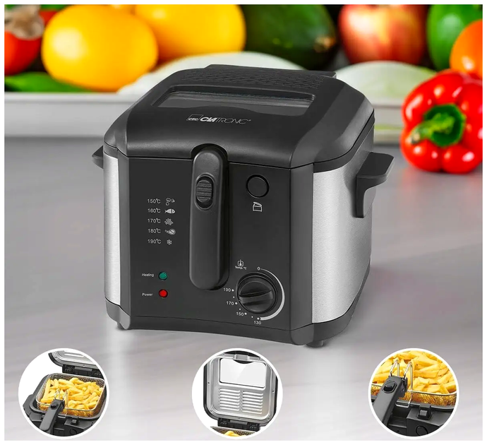 Фритюрница 2.5 л 1600 Вт для кухни антипригарное покрытие Clatronic LS-0600 - изображение 9