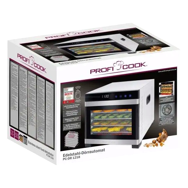 Дегидратор сушилка для пищи 6 секций 650 Вт металл Profi Cook LS-0262 - изображение 8