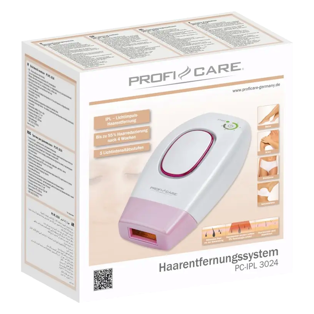 Фотоэпилятор IPL 5 скоростей для удаления волос 475 - 1200 нм Profi Care LS-0605 - изображение 4