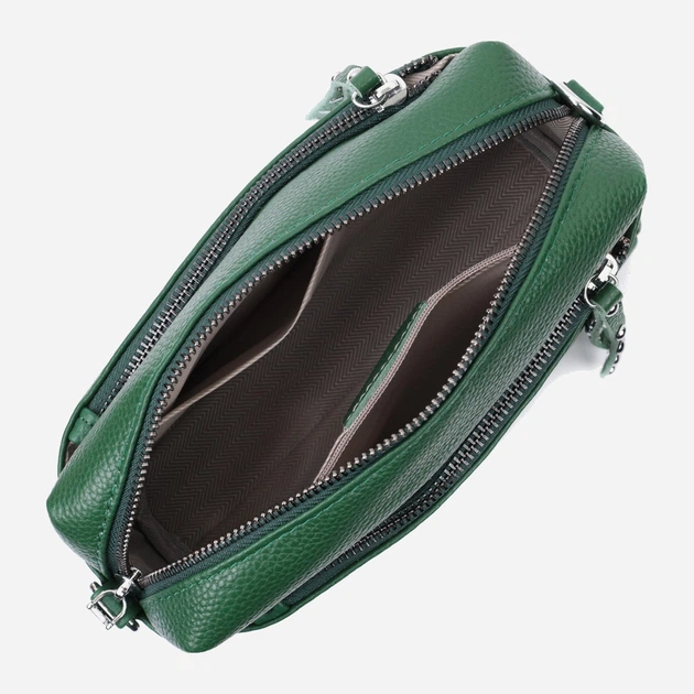 Сумка кросс боди через плечо женская из натуральная кожи Vintage leather-22651 Зеленая - Фото 9 Сумка кросс боди через плечо женская из натуральная кожи Vintage leather-22651 Зеленая - изображение 9