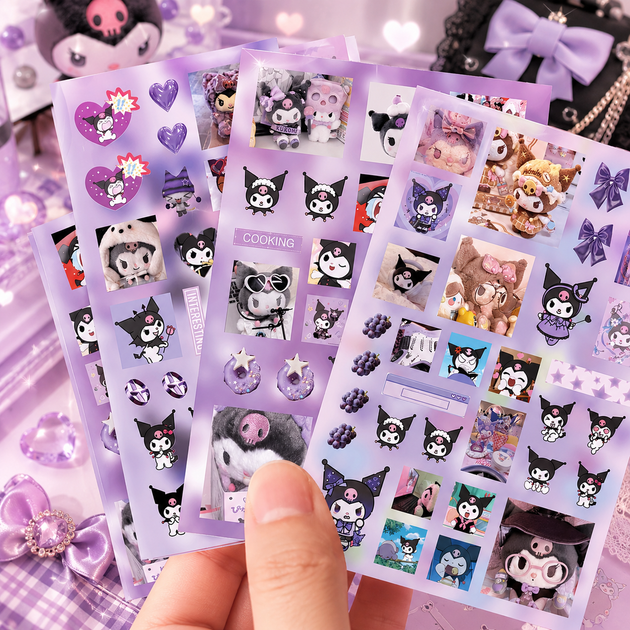 Стикеры Куроми 250 шт, 8 листов А5 10,5х15 см, Kuromi - изображение 8