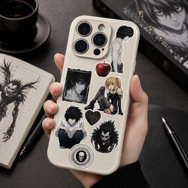Стикеры Тетрадь Смерти 200 шт, 8 листов А5 10,5х15 см, Аниме Death Note - Фото 4 Стикеры Тетрадь Смерти 200 шт, 8 листов А5 10,5х15 см, Аниме Death Note - изображение 4
