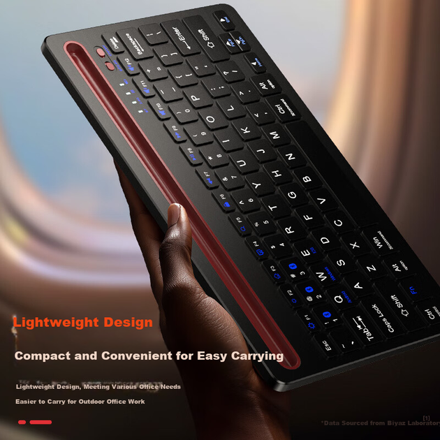 Клавиатура BIAZE PB554, беспроводная/Bluetooth, для iPad/планшетов - Фото 5 Клавиатура BIAZE PB554, беспроводная/Bluetooth, для iPad/планшетов - изображение 5