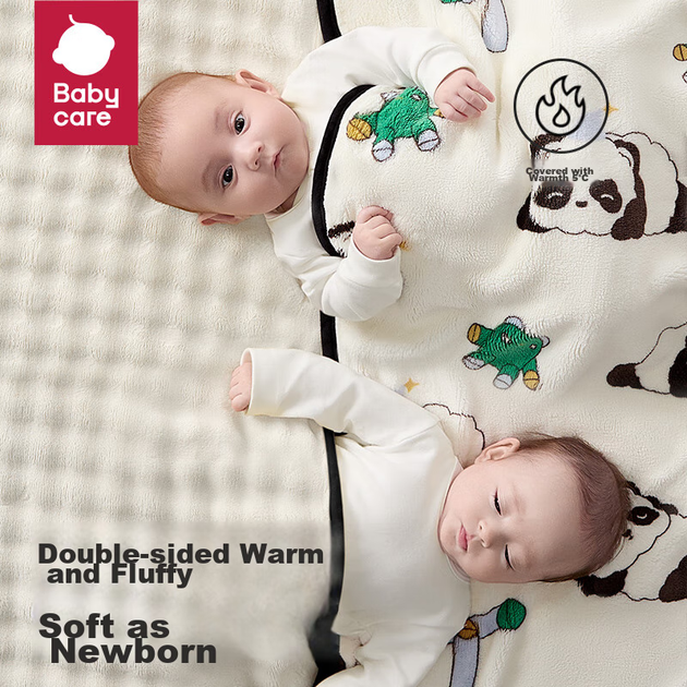 Дитяча ковдра Babycare, двошарова антибактеріальна флісова ковдра для дитячого садка, ковдра для сну на всі пори року, дизайн із зображенням маленької собачки, висока та широка, 110*140 см - изображение 4