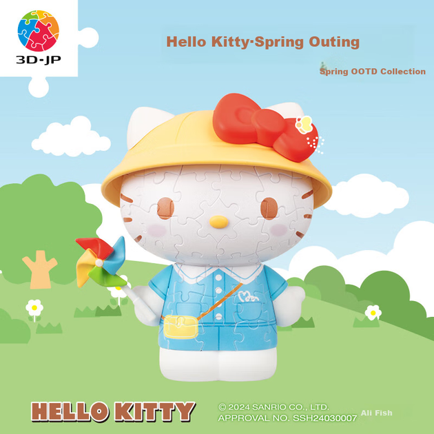 Фигурка 3D-JP Sanrio Hello Kitty пазл-игрушка, декор для дома, подарочная - изображение 5
