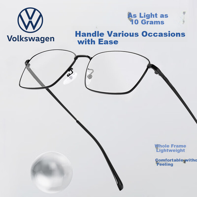 Volkswagen German, Чоловічі окуляри для читання, Бізнес-надлегкі окуляри високої чіткості з антисинім світлом, Фірмовий подарунок, Автентичні сонцезахисні окуляри - 150 - изображение 6