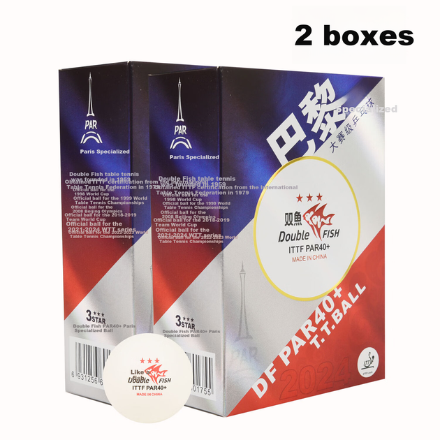 М'яч для настільного тенісу DOUBLE FISH Three-Star PAR40+ Paris Official Competition Ball, м'яч для пінг-понгу з трьома зірками, білий, упаковка з 12 штук - Фото 11 М'яч для настільного тенісу DOUBLE FISH Three-Star PAR40+ Paris Official Competition Ball, м'яч для пінг-понгу з трьома зірками, білий, упаковка з 12 штук - изображение 11