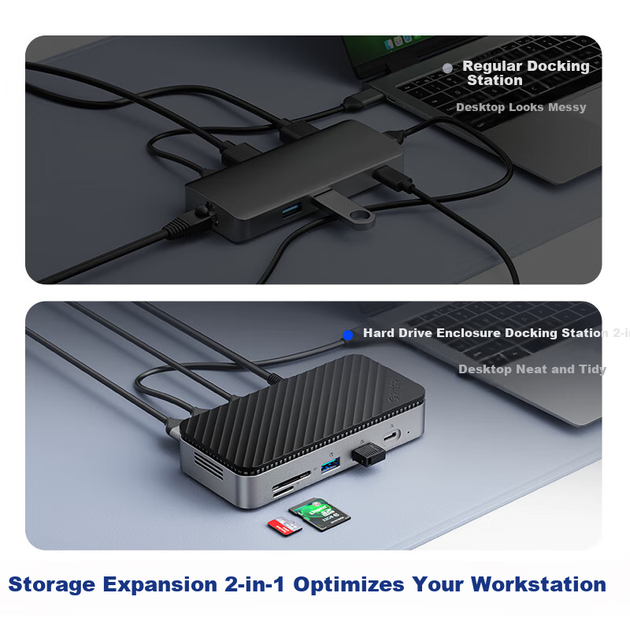 Корпус для жорсткого диска ORICO, корпус для SSD M.2, перетворювач Type-C на HDMI/DP, розширення екрана робочого столу, сумісний з MacBook та ноутбуками, M2P11 - зображення 6