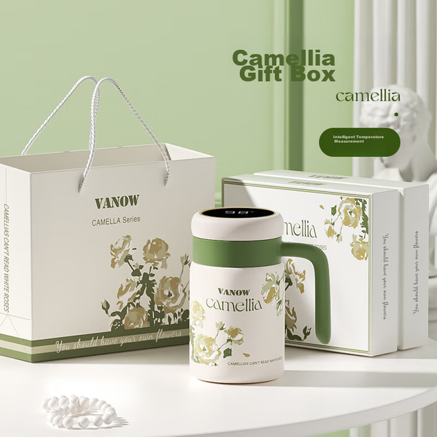 Термокухоль Vanow Camellia з ситечком та індикатором температури 400 мл - зображення 4