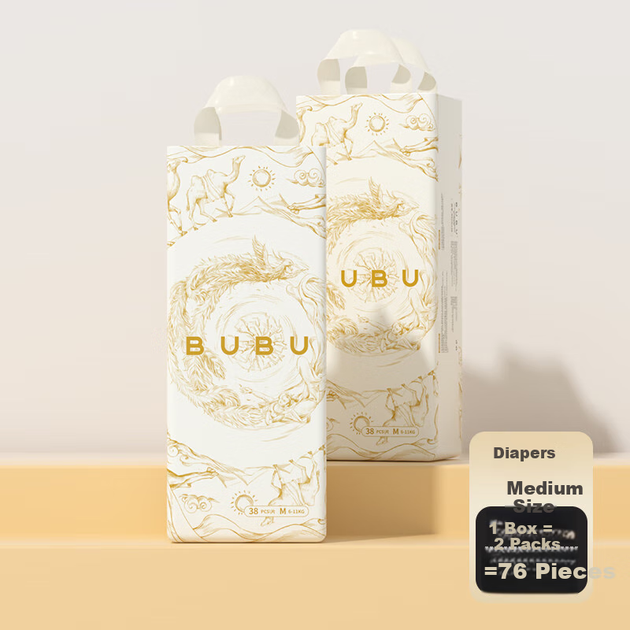 Подгузники BUBU Silk Road, размер M, 76 шт (4.5-8.5 кг), с экстрактом шелка, ультратонкие, дышащие - Фото 4 Подгузники BUBU Silk Road, размер M, 76 шт (4.5-8.5 кг), с экстрактом шелка, ультратонкие, дышащие - изображение 4