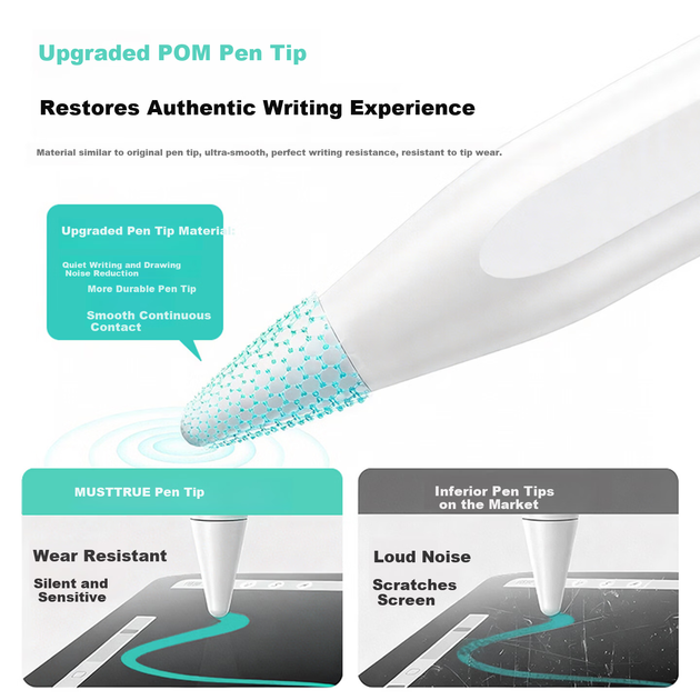Стилус MUSTTRUE для Huawei MatePad (M-Pencil 4), ємнісний, захист від хибних дотиків - зображення 9