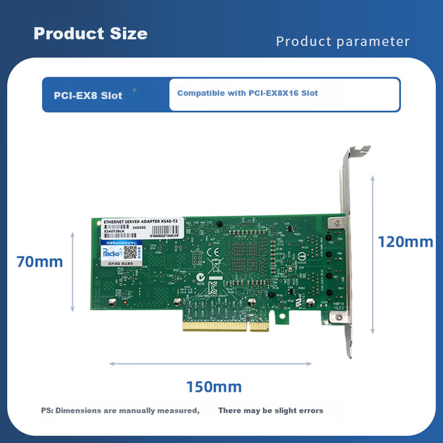Мережева карта PERCKO Intel X540 PCI-E x8 двопортова, для серверів, X540T2BLK, 10G - зображення 5