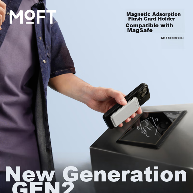 Moft Подставка для карт для iPhone 15/14/13, портативная, со встроенным магнитным креплением MagSafe, вращающаяся, для ленивой прямой трансляции, многофункциональная настольная подставка для телефона, держатель для карт, цвет туманно-серый. - изображение 5
