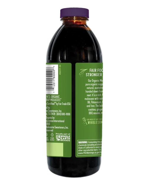 Меляса тростинна Wholesome Sweeteners патока органічна 473 мл - Фото 2 Меляса тростинна Wholesome Sweeteners патока органічна 473 мл - зображення 2