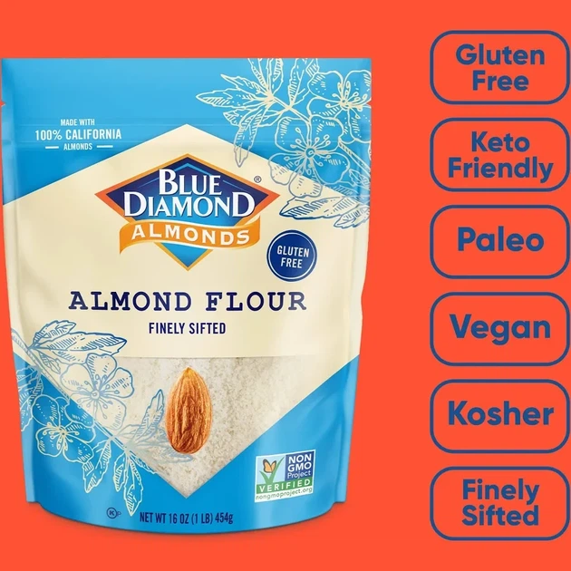 Мигдалеве борошно Blue Diamond Almond Flour дрібний помел без глютену 454 г - зображення 3