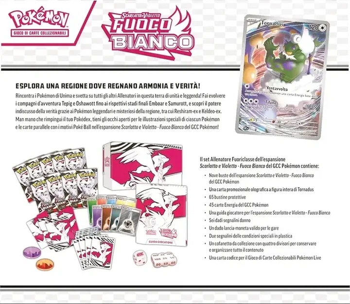 Елітний набір тренера Pokémon TCG: Scarlet & Violet — White Flare Elite Trainer Box (Reshiram) оригінальні колекційні карти покемон - Фото 6 Елітний набір тренера Pokémon TCG: Scarlet & Violet — White Flare Elite Trainer Box (Reshiram) оригінальні колекційні карти покемон - зображення 6