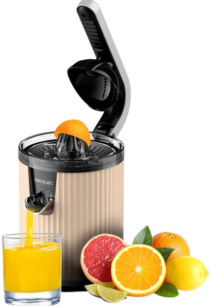 Соковижималка для цитрусових Cecotec Xqueeze RetroJuice 600 Beige - зображення 3