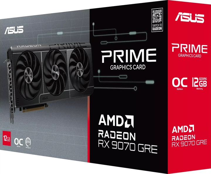 Karta graficzna ASUS Prime PCI-Ex Radeon RX 9070 GRE OC Edition 12GB GDDR6 (192bit) (2880/18000) (1 x HDMI, 3 x DisplayPort) (90YV0PP0-M0NA00) - Zdjęcie 2 Karta graficzna ASUS Prime PCI-Ex Radeon RX 9070 GRE OC Edition 12GB GDDR6 (192bit) (2880/18000) (1 x HDMI, 3 x DisplayPort) (90YV0PP0-M0NA00) - obraz 2