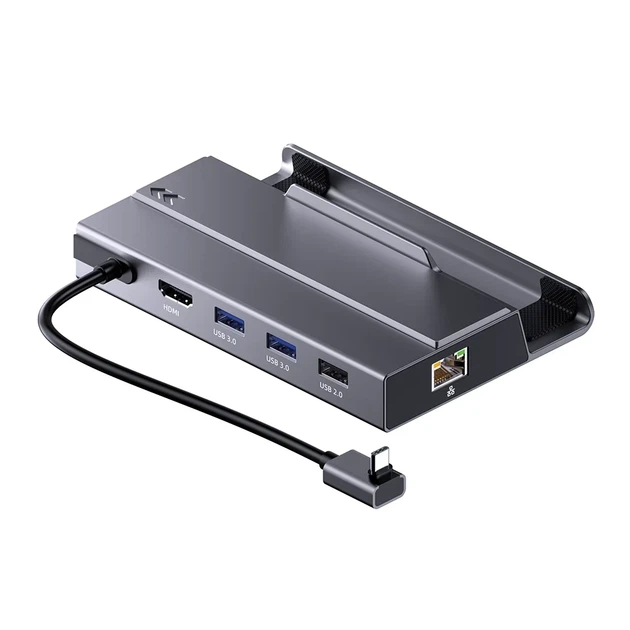Док-станція USB-хаб 7-в-1 з SSD M.2, HDMI 4K@60Hz, RJ45, PD 100W для Steam Deck, Steam Deck OLED, ASUS ROG Ally, Lenovo Legion Go, MSI Claw - зображення 6