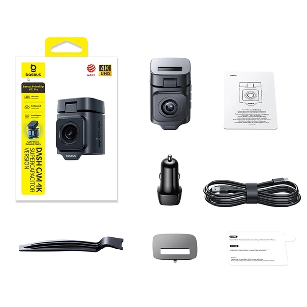 Видеорегистратор Baseus PrimeTrip VD1 Pro автомобильная камера 4K Black (6942521200252) - изображение 8