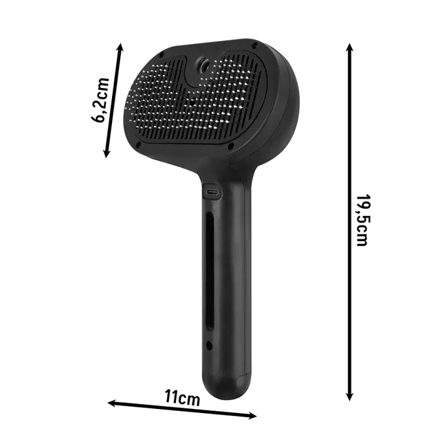 Паровая щетка для расчесывания домашних животных 35 мл USB-C Purlov LS-0502 - зображення 9