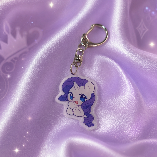 Акриловый брелок Рарити, My Little Pony 4,5х3 см - изображение 5