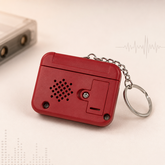 Брелок мини-диктофон красный Retro Sound запись 15 сек 5.5×4×2.5 см - изображение 6