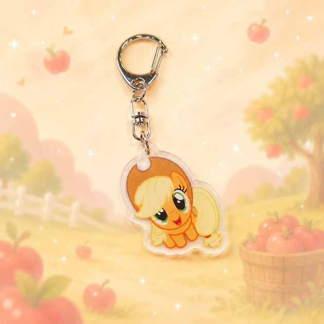 Акриловый брелок Эпплджек, My Little Pony 4х2,5 см - Фото 3 Акриловый брелок Эпплджек, My Little Pony 4х2,5 см - изображение 3