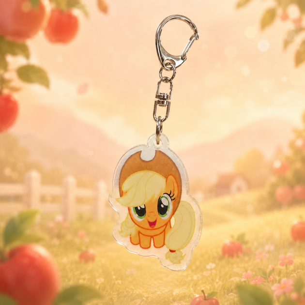 Акриловый брелок Эпплджек, My Little Pony 4х2,5 см - Фото 4 Акриловый брелок Эпплджек, My Little Pony 4х2,5 см - изображение 4