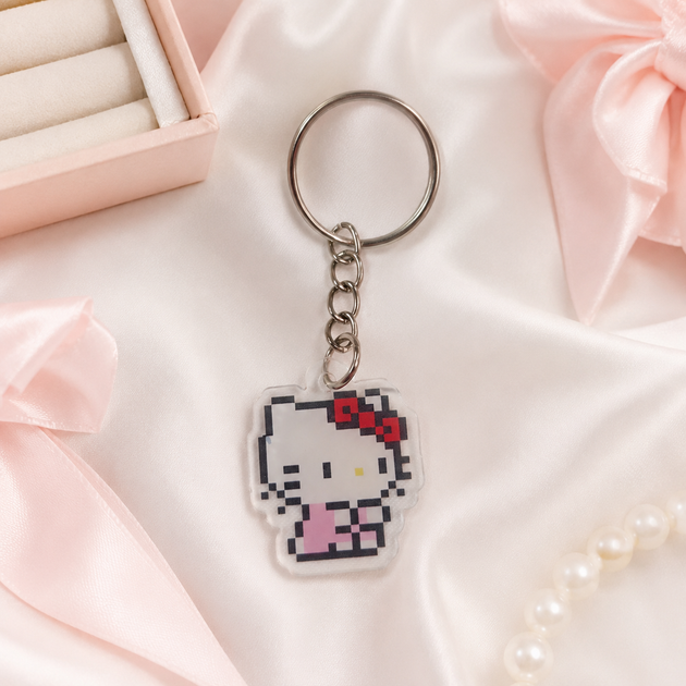 Акриловий брелок Hello Kitty (Хеллоу Кітті) піксельний 3×2 см 013 - Фото 4 Акриловий брелок Hello Kitty (Хеллоу Кітті) піксельний 3×2 см 013 - зображення 4
