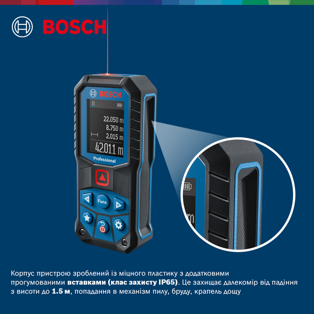 Лазерный дальномер Bosch Professional GLM 50-22 с чехлом и батарейками (0601072S00) - изображение 2