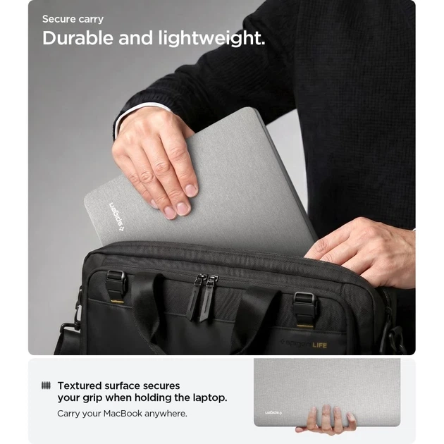 Etui Spigen Urban Fit do MacBook Pro 14 Pro/M5 Pro Max 2021-2026 Grey (8800337240979) - obraz 8