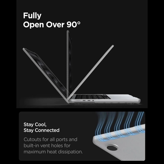Etui Spigen AirSkin do MacBook Pro 14 M1-M5 Pro/M5 Pro Max 2021-2026 Clear (8800337246612) - obraz 9