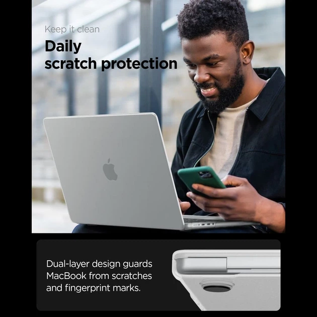 Etui Spigen AirSkin do MacBook Pro 14 M1-M5 Pro/M5 Pro Max 2021-2026 Clear (8800337246612) - obraz 10