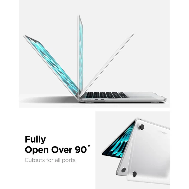 Etui Spigen AirSkin do MacBook Air 13 M2-M5 2023-2026 Clear (8800337246636) - obraz 9