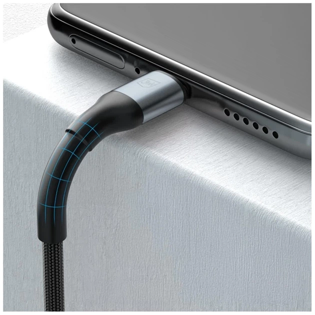 Кабель 3mk Hyper Cable N-Series USB-C to USB-C 3m 20V/5A 100W Black (5903108758208) - изображение 7