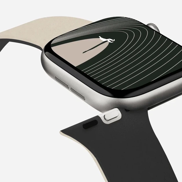 Ремінець Moft Snap Duo для Apple Watch Ultra 3/2/1 49 mm | Series 11/10 46 mm | Series 9/8/7/6/5/4/SE 45 mm | 44 mm White/Black (MD025-1-46-JTBKBHWT) - зображення 3