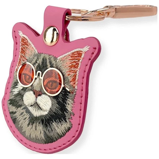 Чехол Nimmy для локатора Glasses Cool and Cute Cat Pink (6971080318818) - изображение 3