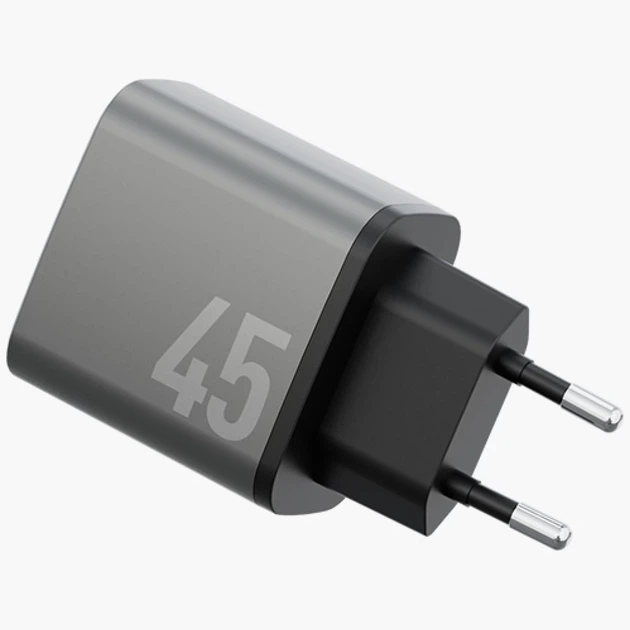 Ładowarka sieciowa Energea Ampcharge GaN45 PD/PPS/QC3.0 45W Grey (8885020102260) - obraz 3
