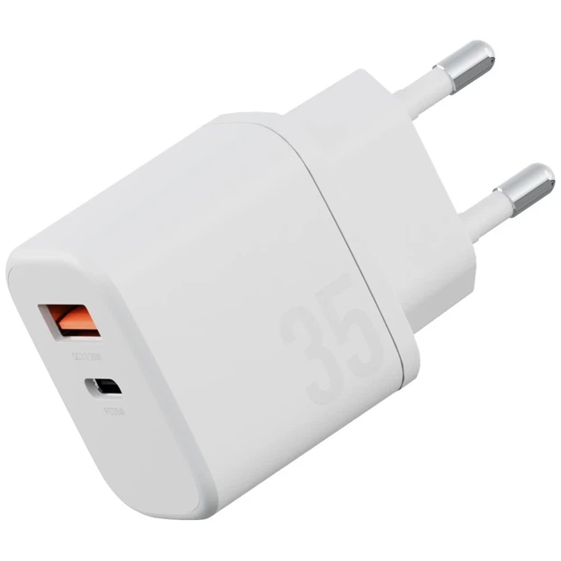 Ładowarka Energea Bazic Goport Velox Kit GaN 35W z kablem White (8885020102543) - obraz 2