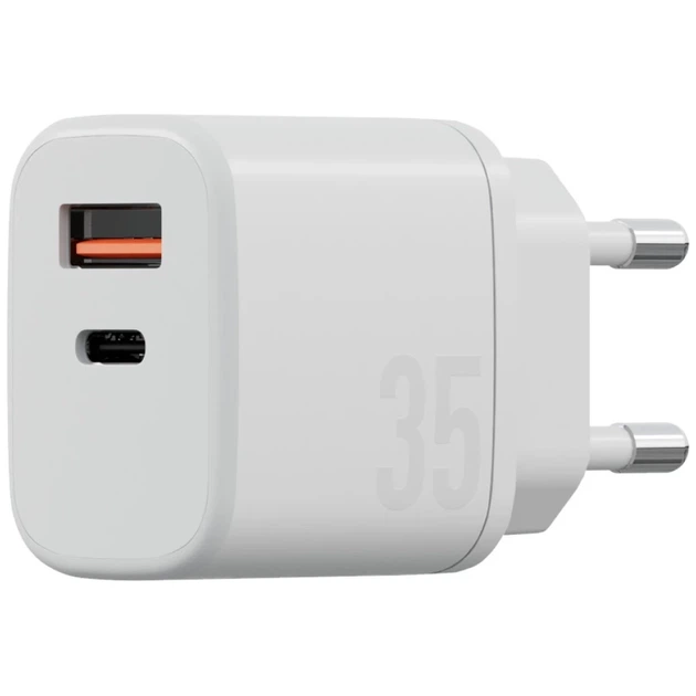 Ładowarka Energea Bazic Goport Velox Kit GaN 35W z kablem White (8885020102543) - obraz 4