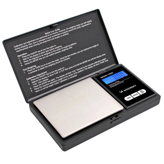 Весы ювелирные Wozinsky WDW-1000 200g 0,01g прецизионные с подсветкой Black (5907769388545) - изображение 3