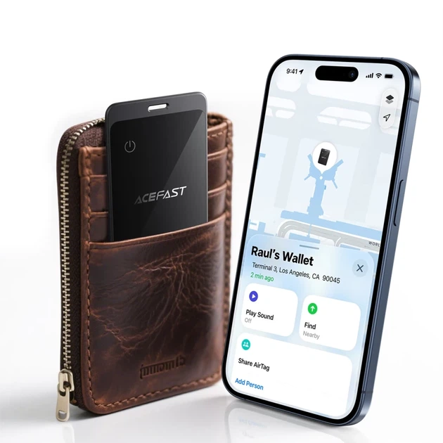 Bluetooth-трекер Acefast S3 в виде карты совместимый с Apple Find My Grey (6974316285694) - Фото 6 Bluetooth-трекер Acefast S3 в виде карты совместимый с Apple Find My Grey (6974316285694) - изображение 6