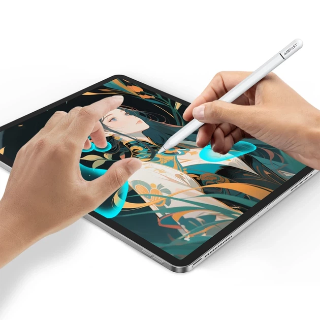 Стилус Acefast V3 для iPad с беспроводной зарядкой и 2 сменными наконечниками White (6974316285458) - изображение 8